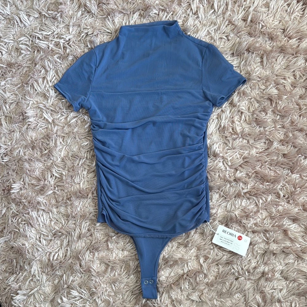 Blue Short Sleeve Bodysuit